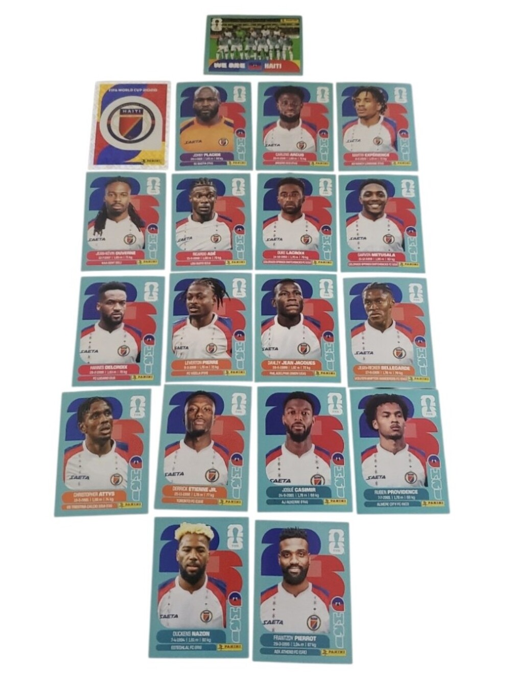 Panini Fifa World Cup 2026 Team Haiti Latin American Stickers Lot 19